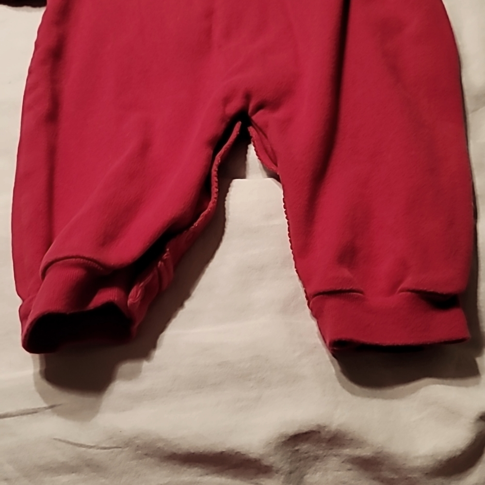 Children girls red jersey jumpsuit with kitty 12 month - Picture 8 of 8
